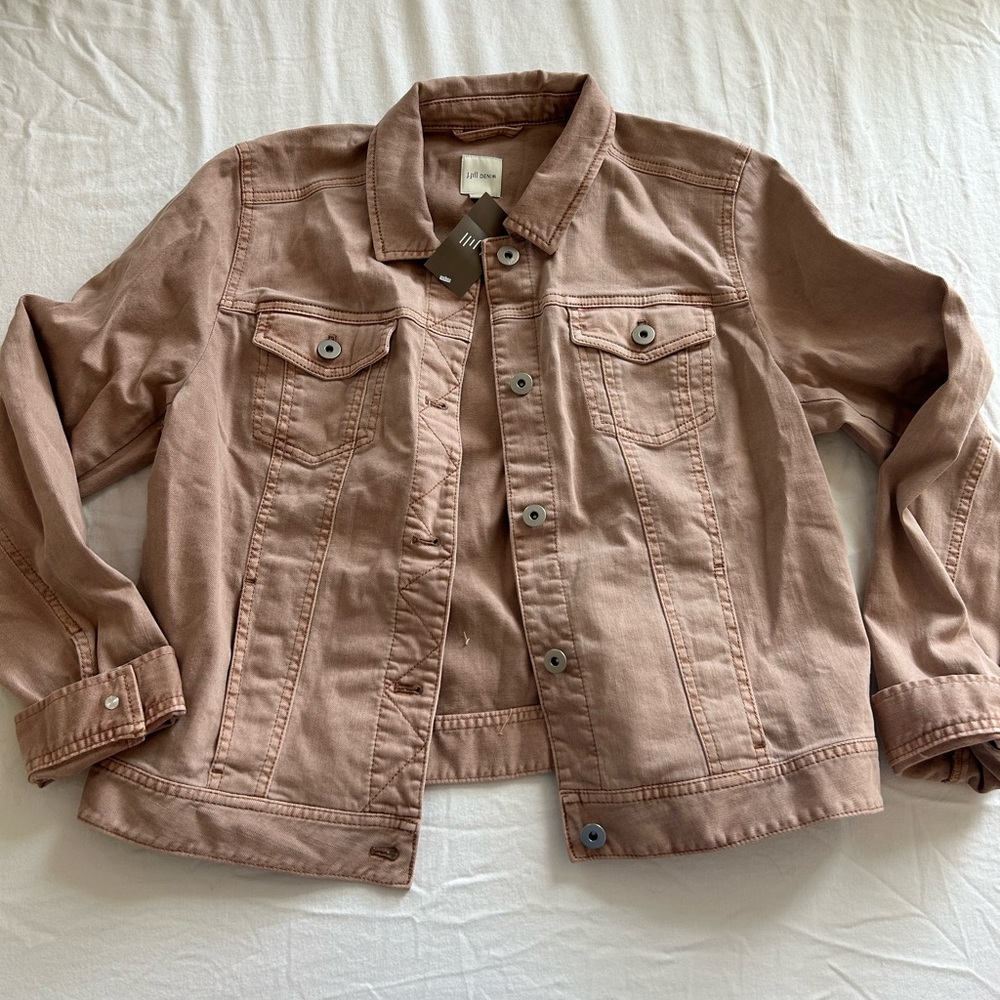 j. jill denim • blush pink denim jacket
